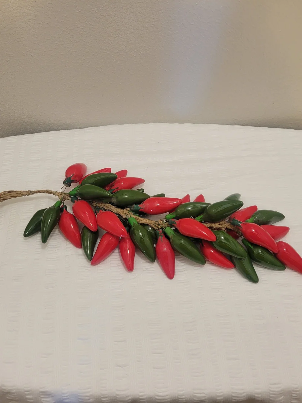 Ceramic Decorative Red & Green Chili Pepper Hanging Garland - Home Holiday